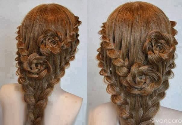 مدل مو به شکل گل رز